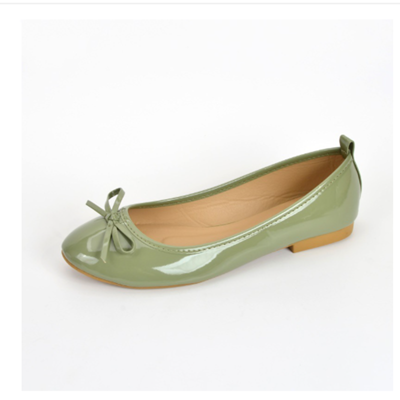 Butterfly Rubber Sheet - Women Green Pinkish Bow-Knot Sweet Flats