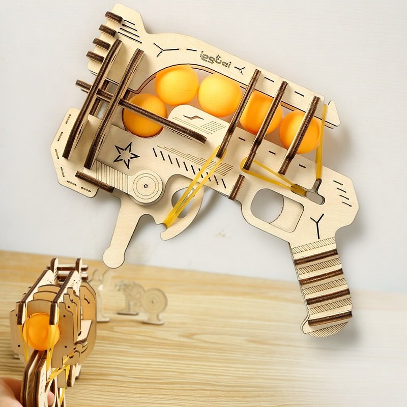Wooden DIY Assembled Rubber Ba - Table Tennis For Kids ulasan dan harga