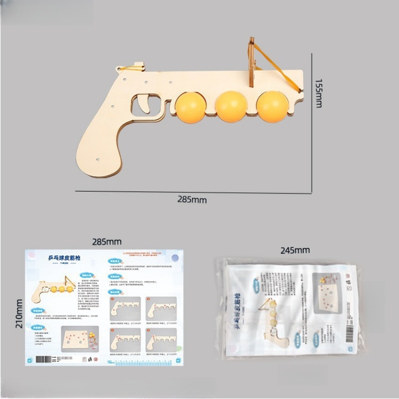 DIY Wooden 3D Puzzle Table Ten - Table Tennis Gun ulasan dan harga