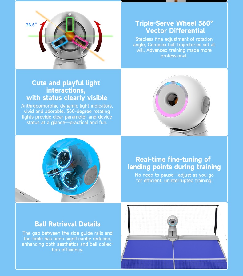 Upgraded Version Electric Inte - Table Tennis Machine ulasan dan harga