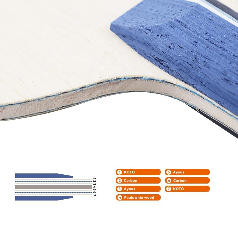 1PCS Blue Carbon Fiber Table T - Table Tennis Racket ulasan dan harga