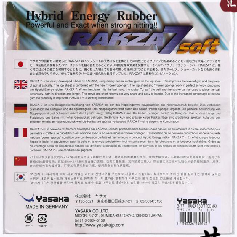 original yasaka RAKZA 7 soft ( - Table Tennis Yasaka ulasan dan harga
