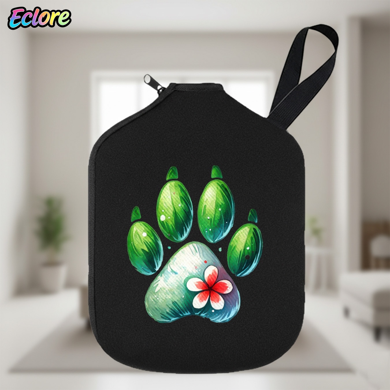 Green Watercolor Paw Print Pad - Table Tennis Racket ulasan dan harga